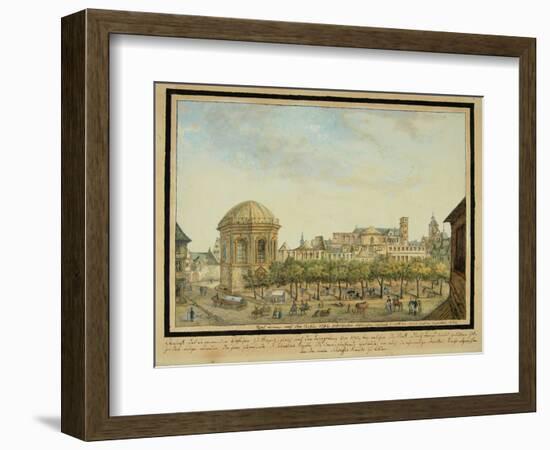 The little court in Mainz with the Sebastian chapel and the ruin of the Jesuit Church, 1824-null-Framed Giclee Print