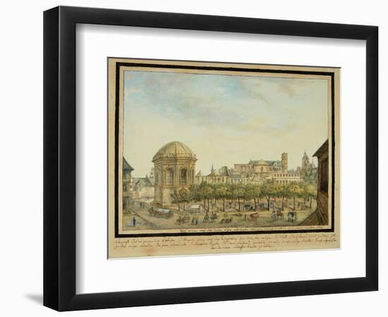 The little court in Mainz with the Sebastian chapel and the ruin of the Jesuit Church, 1824-null-Framed Giclee Print