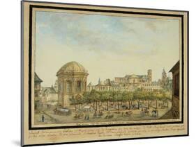 The little court in Mainz with the Sebastian chapel and the ruin of the Jesuit Church, 1824-null-Mounted Giclee Print