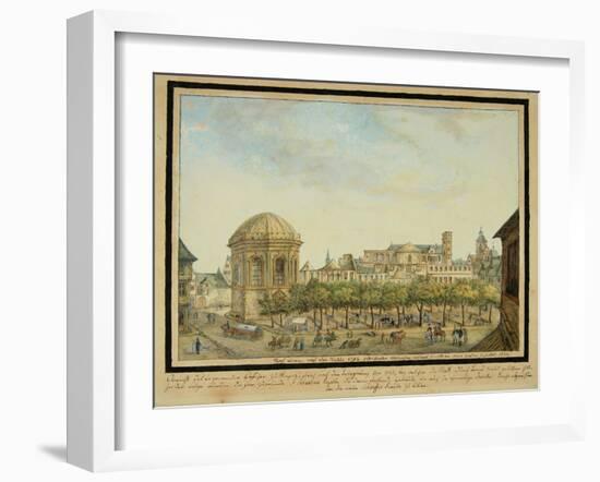 The little court in Mainz with the Sebastian chapel and the ruin of the Jesuit Church, 1824-null-Framed Giclee Print