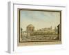 The little court in Mainz with the Sebastian chapel and the ruin of the Jesuit Church, 1824-null-Framed Giclee Print