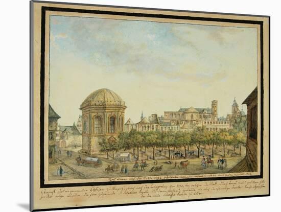 The little court in Mainz with the Sebastian chapel and the ruin of the Jesuit Church, 1824-null-Mounted Giclee Print