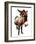 The Little Donkey on White, 2020, (Pen and Ink)-Mike Davis-Framed Giclee Print