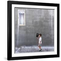 The little fisherman and the Madonna-Lorenzo Grifantini-Framed Photographic Print