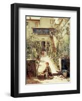 The Little Flower Girl-Filippo Carcano-Framed Giclee Print