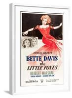 THE LITTLE FOXES, l-r: Teresa Wright, Herbert Marshall, Bette Davis on poster art, 1941-null-Framed Art Print