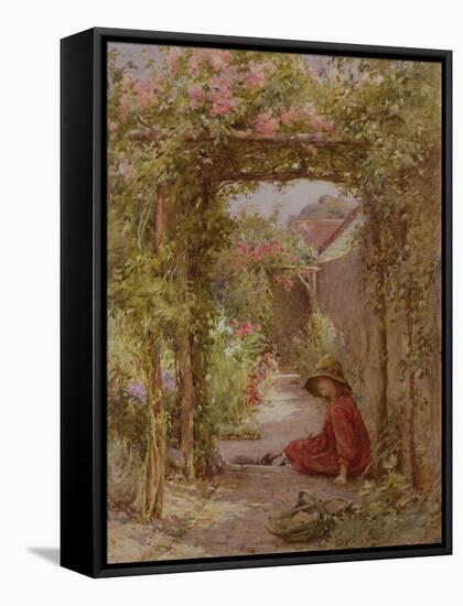 The Little Gardener-Joseph Harold Swanwick-Framed Stretched Canvas