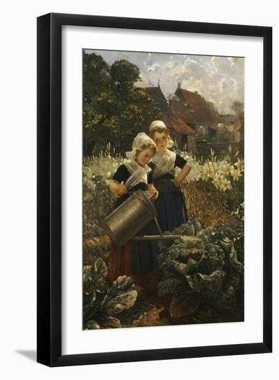 The Little Gardeners-Edmond Louyot-Framed Giclee Print