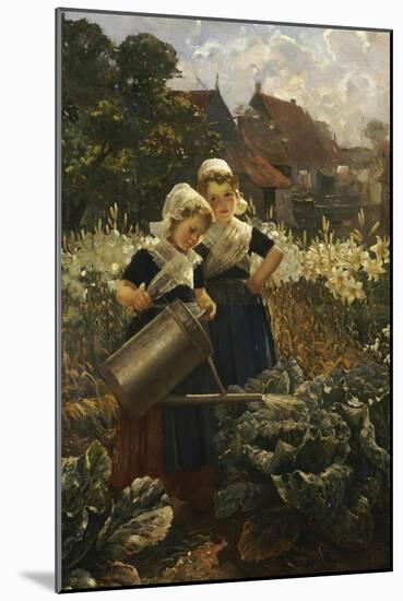 The Little Gardeners-Edmond Louyot-Mounted Giclee Print