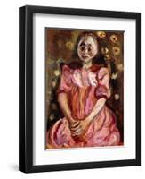 The Little Girl in Pink, La Petite Fille en Rose, 1923-1924-Chaim Soutine-Framed Giclee Print