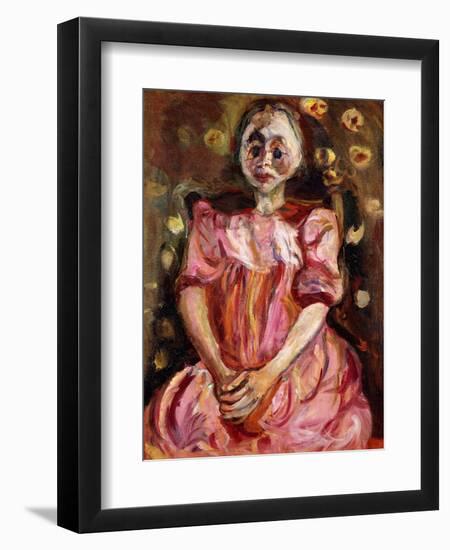 The Little Girl in Pink, La Petite Fille en Rose, 1923-1924-Chaim Soutine-Framed Giclee Print