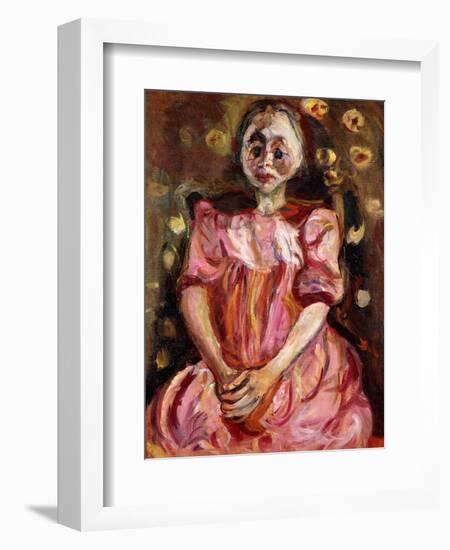 The Little Girl in Pink, La Petite Fille en Rose, 1923-1924-Chaim Soutine-Framed Giclee Print