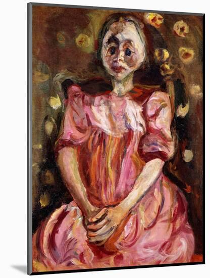 The Little Girl in Pink, La Petite Fille en Rose, 1923-1924-Chaim Soutine-Mounted Giclee Print