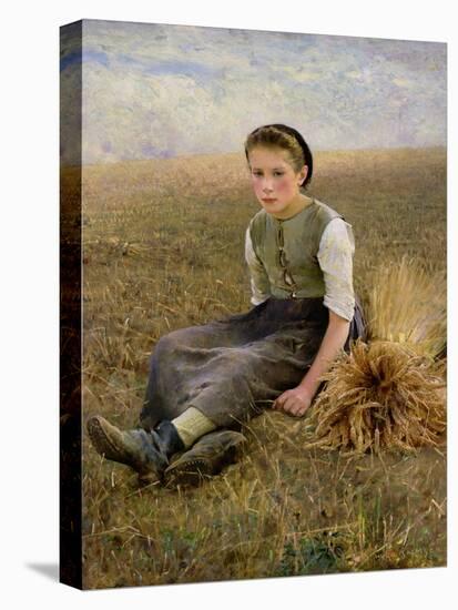 The Little Gleaner, 1884-Hugo Salmson-Stretched Canvas