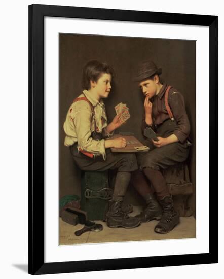 The Little Joker-John George Brown-Framed Giclee Print