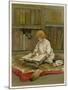 The Little Librarian a Girl Sits-Harriet M. Bennett-Mounted Art Print