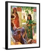 The Little Maid Servant of Naaman's Wife-William Hatherell-Framed Giclee Print