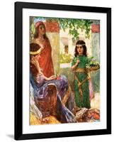 The Little Maid Servant of Naaman's Wife-William Hatherell-Framed Premium Giclee Print