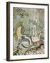 The Little Mermaid Before a Statue in the Sea-Ivan Bilibin-Framed Giclee Print