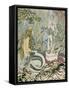 The Little Mermaid Before a Statue in the Sea-Ivan Bilibin-Framed Stretched Canvas