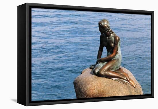 The Little Mermaid, Copenhagen, Denmark-Edward Ladell-Framed Stretched Canvas