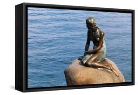 The Little Mermaid, Copenhagen, Denmark-Edward Ladell-Framed Stretched Canvas