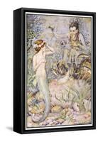 The Little Mermaid Talks with the Witch on the Sea-Floor-Monro S. Orr-Framed Stretched Canvas