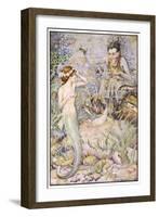 The Little Mermaid Talks with the Witch on the Sea-Floor-Monro S. Orr-Framed Art Print