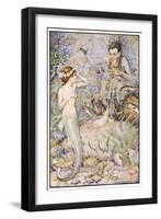 The Little Mermaid Talks with the Witch on the Sea-Floor-Monro S. Orr-Framed Art Print