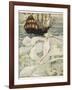 The Little Mermaid Watches a Ship-Anne Anderson-Framed Photographic Print