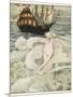 The Little Mermaid Watches a Ship-Anne Anderson-Mounted Photographic Print