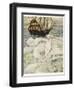 The Little Mermaid Watches a Ship-Anne Anderson-Framed Photographic Print