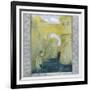 The Little Mermaid Watches the Castle Drawbridge Being Lowered-Heinrich Lefler-Framed Art Print