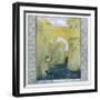 The Little Mermaid Watches the Castle Drawbridge Being Lowered-Heinrich Lefler-Framed Art Print