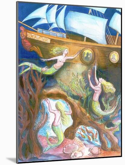 The Little Mermaid-Mary Kuper-Mounted Giclee Print