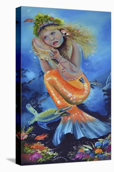 The Little Mermaid-Sue Clyne-Stretched Canvas