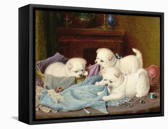 The Little Mischief Makers-Horatio Henry Couldery-Framed Stretched Canvas