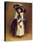 The little model' by Kate Greenaway-Kate Greenaway-Stretched Canvas