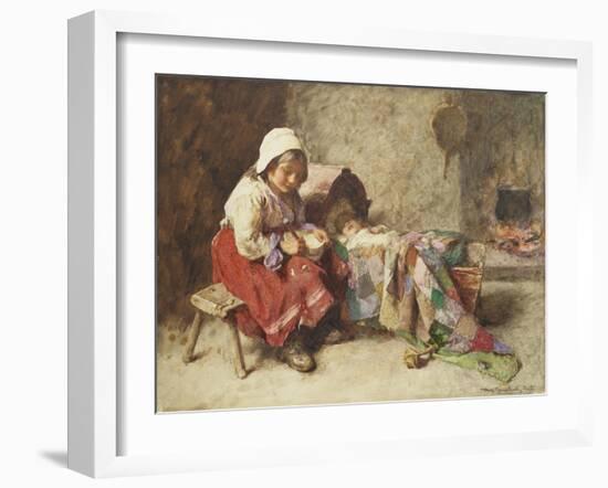 The Little Mother-John Henry Henshall-Framed Giclee Print