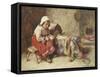 The Little Mother-John Henry Henshall-Framed Stretched Canvas