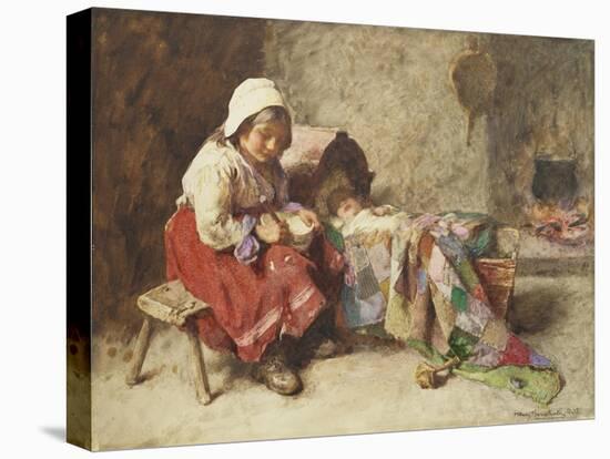 The Little Mother-John Henry Henshall-Stretched Canvas