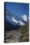 The little mountain village and monastery of Thame in the Khumbu Region, Nepal, Himalayas, Asia-Alex Treadway-Stretched Canvas