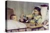 The Little Patient-Albert Anker-Stretched Canvas