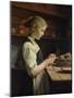 The Little Potato Peeler, 1886-Albert Anker-Mounted Giclee Print