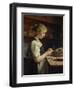 The Little Potato Peeler, 1886-Albert Anker-Framed Giclee Print