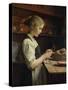 The Little Potato Peeler, 1886-Albert Anker-Stretched Canvas