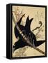 The Little Raven. Minamoto Clan Sword, C1823-Katsushika Hokusai-Framed Stretched Canvas