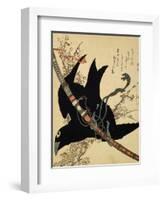 The Little Raven. Minamoto Clan Sword, C1823-Katsushika Hokusai-Framed Giclee Print