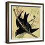 The Little Raven with the Minamoto Clan Sword, c.1823-Katsushika Hokusai-Framed Giclee Print