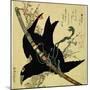 The Little Raven with the Minamoto Clan Sword, c.1823-Katsushika Hokusai-Mounted Giclee Print